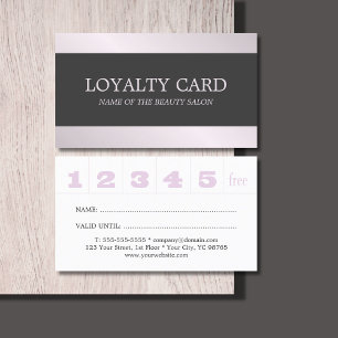 Simple Elegant Stripes Beauty Salon Loyalty Card