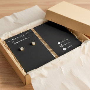Simple elegant stud earring display card