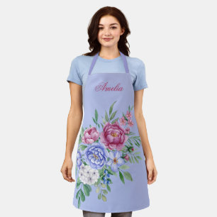 Simple Elegant Stylish Garden Florals Apron