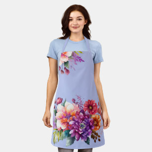 Simple Elegant Stylish Garden Florals Apron