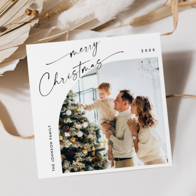 Simple Elegant Stylish PHOTO Christmas Greeting Holiday Card (Creator Uploaded)