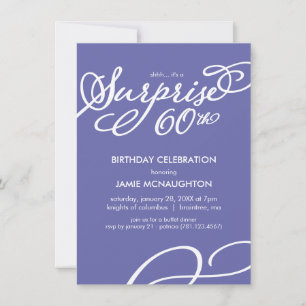 Simple, Elegant Surprise 60th Birthday Invitation