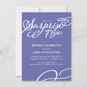 Simple, Elegant Surprise 75th Birthday Invitation