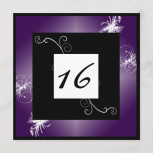 SImple Elegant Sweet 16 Invite (Purple)