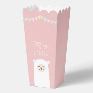 Simple Elegant Sweet Alpaca Llama Girl Baby Shower Favour Box