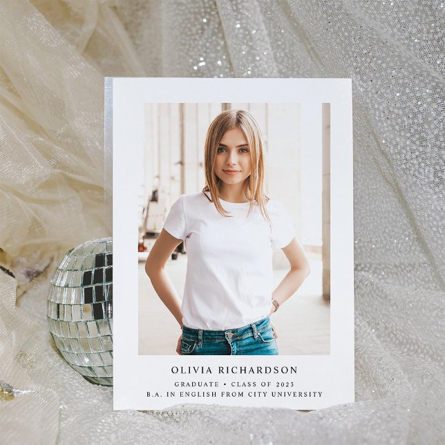 Simple Elegant Text and Photo | 2023 Graduation Invitation (Creator Uploaded)