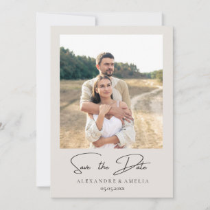 Simple Elegant Text and Photo Save The Date