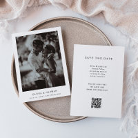Simple Elegant Text and Photo | Wedding QR Code