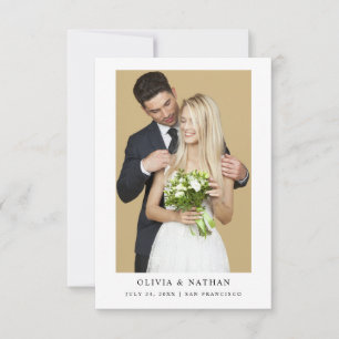 Simple Elegant Text and Photo   Wedding Save The D Date