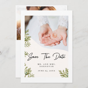Simple Elegant Text and Photo   Wedding Thank You  Invitation