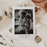 Simple Elegant Text and Photo | Wedding Thank You Postcard<br><div class="desc">These minimalist and elegant wedding thank you postcards feature modern black text on a clean white background,  with your personal photo. A simple and stylish look.</div>