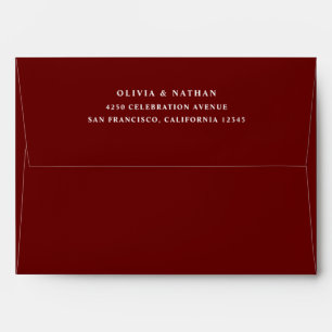 Simple Elegant Text   Dark Red Envelope