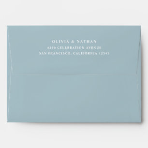 Simple Elegant Text   Powder Blue Envelope