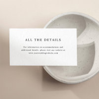 Simple Elegant Text | Wedding Details