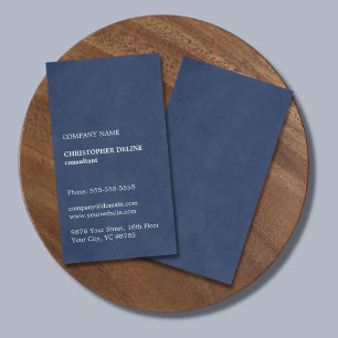 Simple Elegant Texture Blue Consultant Business Card