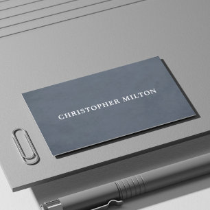 Simple Elegant Texture Blue White Consultant Business Card