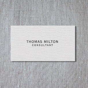 Simple Elegant Texture Consultant Business Card