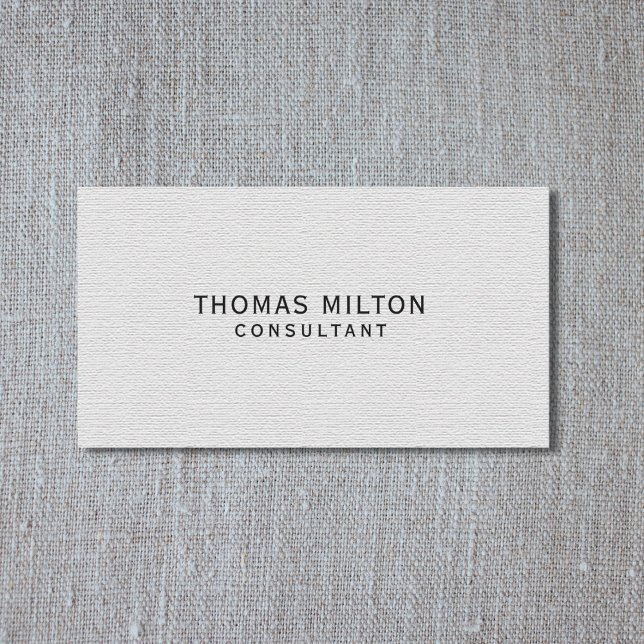 Simple Elegant Texture Consultant Business Card (Creator Uploaded)