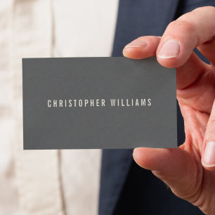 Simple Elegant Texture Grey Consultant Business Card