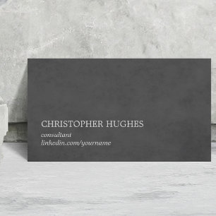 Simple Elegant Texture Grey Consultant Business Card