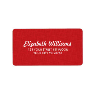 Simple Elegant Texture Red Label