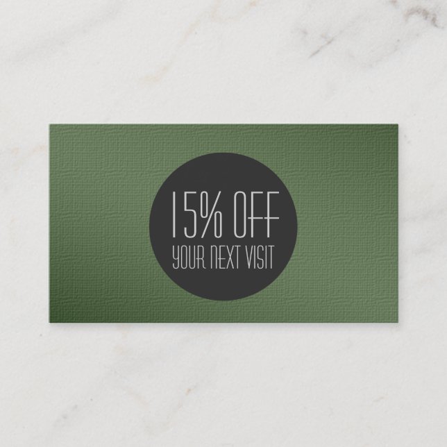 simple elegant textured discount coupon (Front)