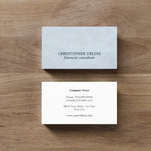 Simple Elegant Textured Light Blue Consultant Business Card