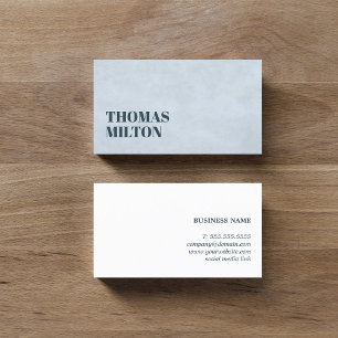 Simple Elegant Textured Light Blue Consultant  Business Card