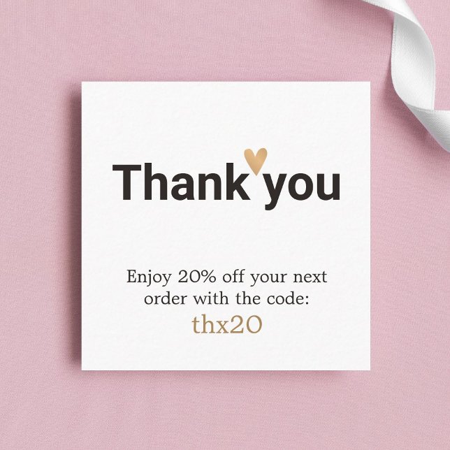 Simple Elegant Thank You Card Coupon (Creator Uploaded)