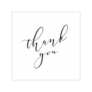 Simple elegant thank you self-ink stamp