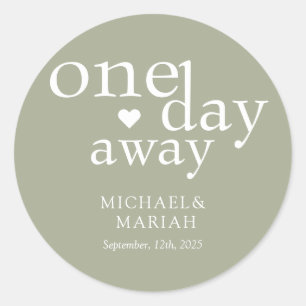 Simple Elegant The Night Before Rehearsal Dinner  Classic Round Sticker