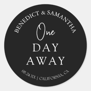 Simple Elegant The Night Before Rehearsal Dinner Classic Round Sticker