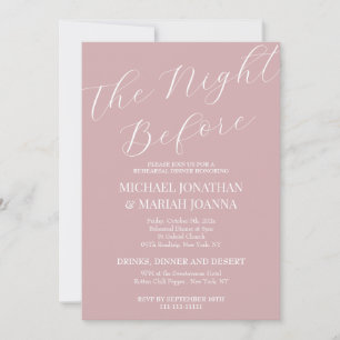 Simple Elegant The Night Before Rehearsal Dinner Invitation