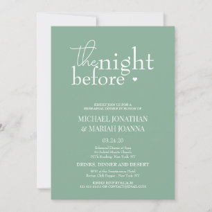 Simple Elegant The Night Before Rehearsal Dinner Invitation