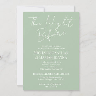 Simple Elegant The Night Before Rehearsal Dinner  Invitation