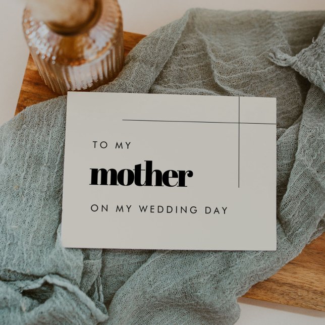 Simple elegant To my mother on my wedding day card (Creator Uploaded)