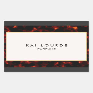 Simple  Elegant Tortoiseshell Border  Rectangular  Rectangular Sticker