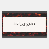 Simple Elegant Tortoiseshell Border Rectangular