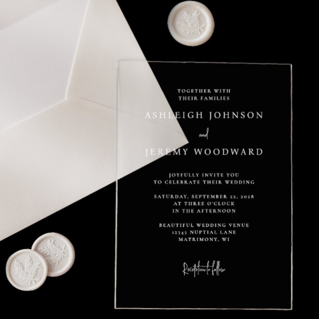 Simple Elegant Transparent Wedding Invitation (Creator Uploaded)