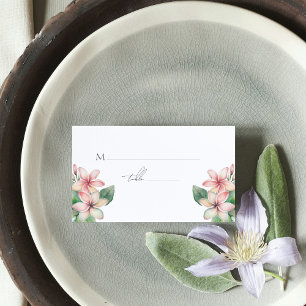 Simple Elegant Tropical Beach Wedding Place Card