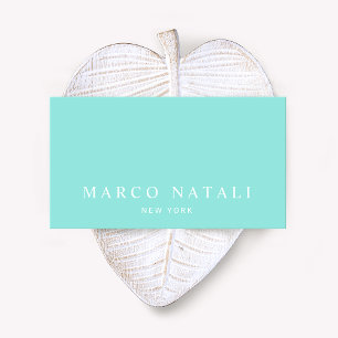 Simple Elegant Turquoise Professional Business Card