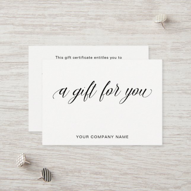 Simple Elegant Typography | A Gift for You Discount Card (Front/Back In Situ)