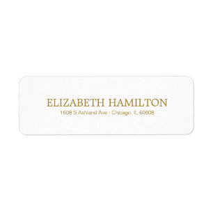 Simple Elegant Typography Address Label