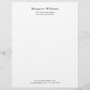 Simple Elegant Typography Address Office Custom Letterhead