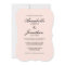 Simple Elegant Typography Blush Wedding Invitation