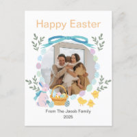 Simple Elegant Typography Easter Family one photo