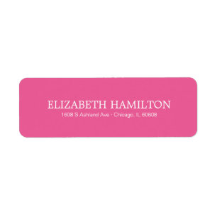 Simple Elegant Typography Hot Pink Address