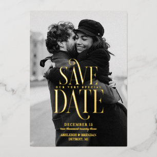 Simple Elegant Typography Photo Save The Date