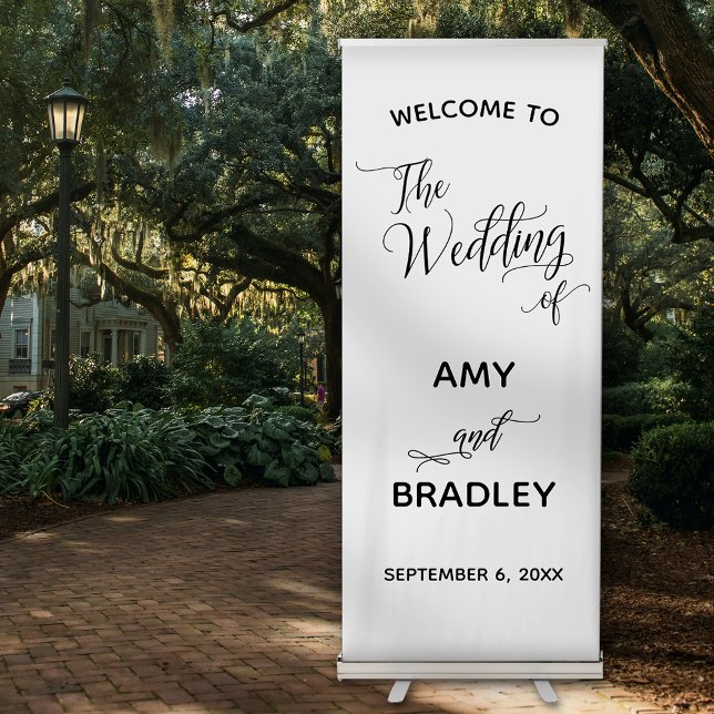 Simple Elegant Typography The Wedding of Retractable Banner (Creator Uploaded)
