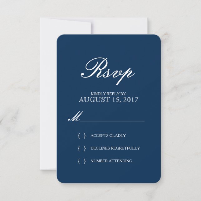 Simple Elegant Typography Wedding RSVP Card (Front)